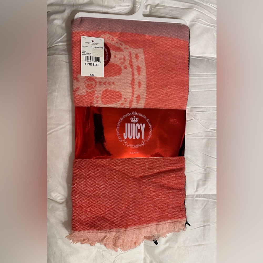 Juicy Couture Scarf - NWT - Red Multi Color